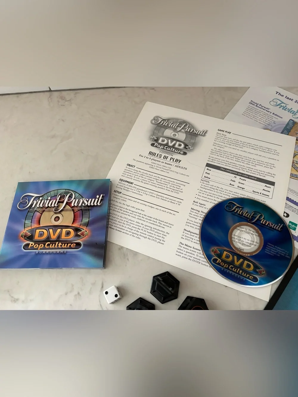 Trivia Pursuit DVD Pop Culture Board Game by Parker Brothers.